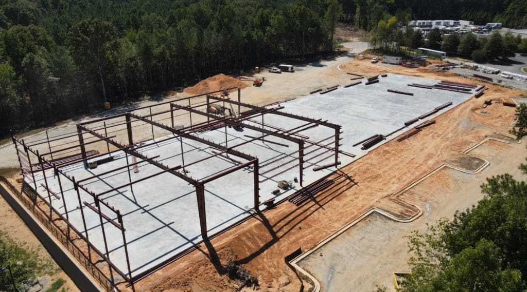 Construction project progress
